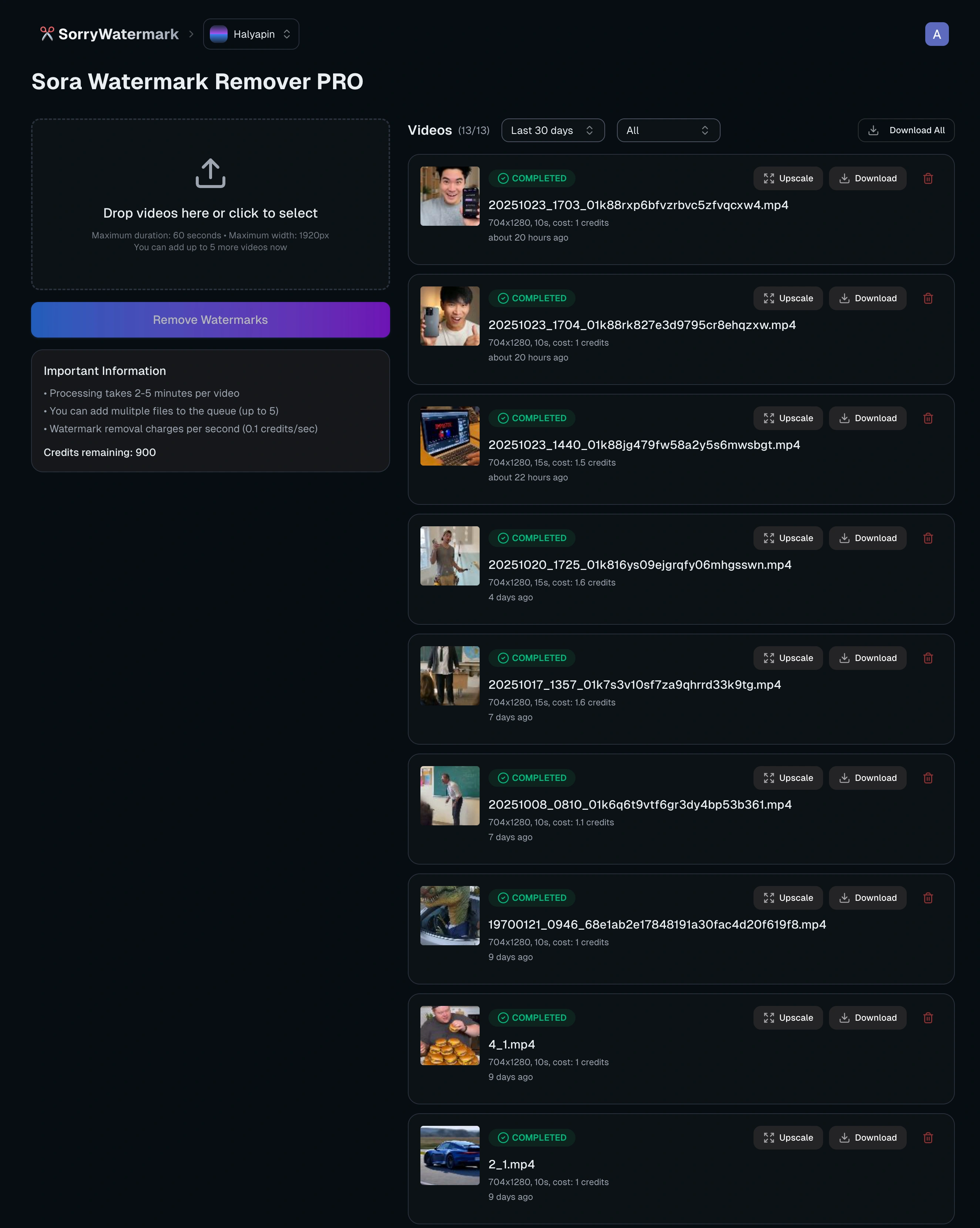 Step-by-step Sora watermark removal workflow
